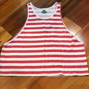 Red and white tank top